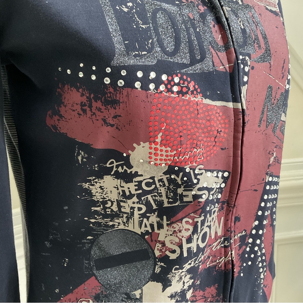 ORLY Hooded Graphic/Stripe Jacket - Picture 5 of 7